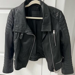 All saints leather jacket